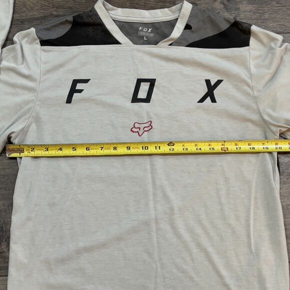 Fox Racing Indicator Long Sleeve Mash Camo Jersey Cool Grey - Men's Size Large - Picture 7 of 8